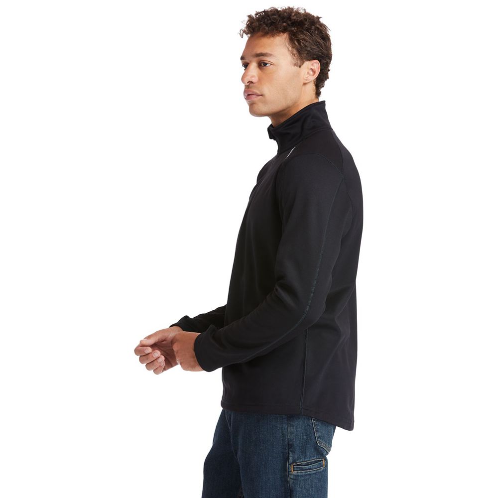 Timberland Φουτερ Ανδρικα Μαυρα - Pro® Understory Quarter-Zip Fleece - Greece 1579230-EM